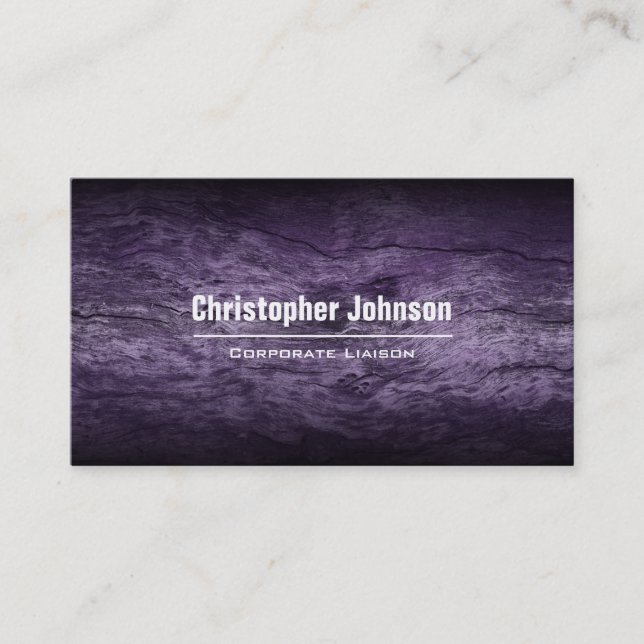 Purple Waves Modern Professional Business Card (Front)