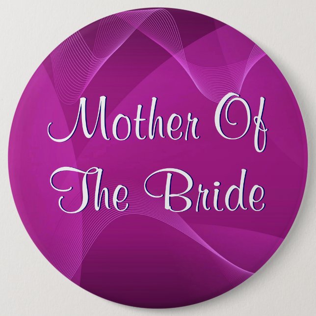 Purple Waves Mother Of The Bride 6 Cm Round Badge (Front)