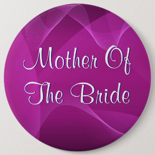 Purple Waves Mother Of The Bride 6 Cm Round Badge