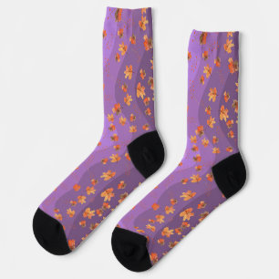 Purple waves of Fall Socks