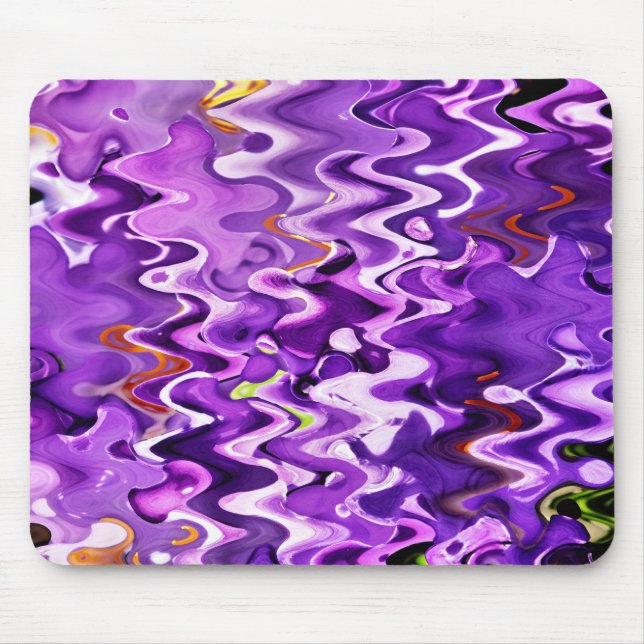 PURPLE WAVES OF FLOWERS MOUSE MAT (Front)