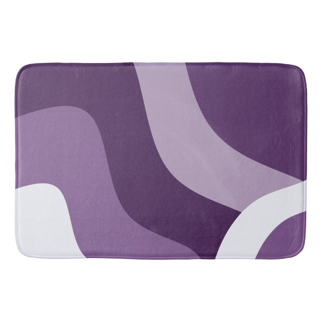 Purple waves P 546 3 of 3 Bath Mat (Front)