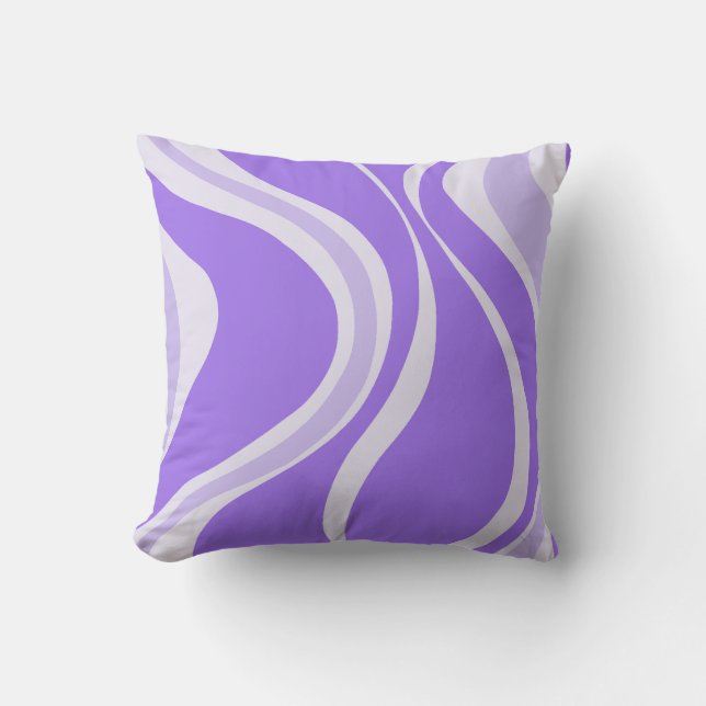 Purple Waves Pillow (Front)