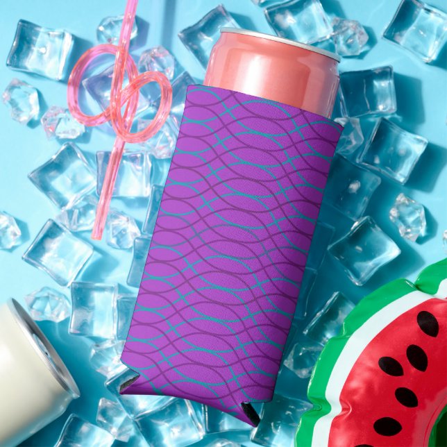 Purple Waves  Seltzer Can Cooler (In Situ Summer)