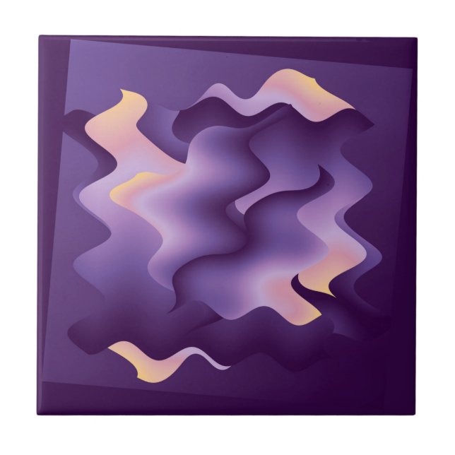 Purple waves tile (Front)