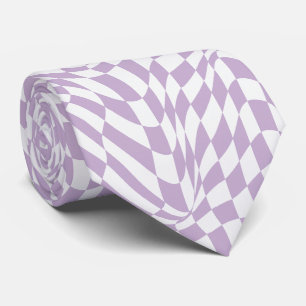 Purple wavy checks tie