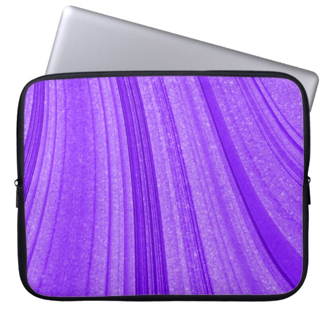 Purple Wavy Glitter Laptop Sleeve (Front)