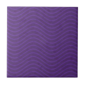 Purple Wavy Lines Pattern Tile