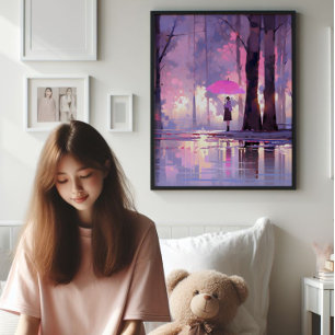 Purple Weather Anime Impressionism Photo Print