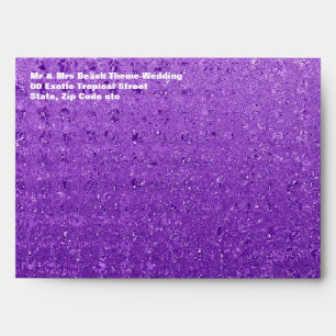 Purple wedding anniversary birthday party envelope