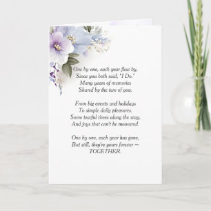 Purple Wedding Anniversary Poem Card