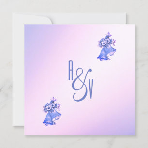 Purple Wedding Bells Invitation