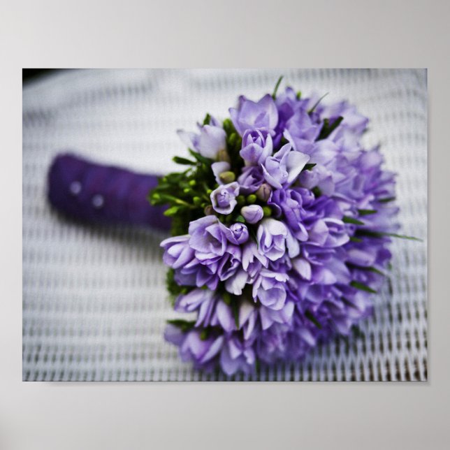 Purple Wedding Bouquet Poster (Front)