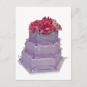 Purple Wedding Cake Postcard
