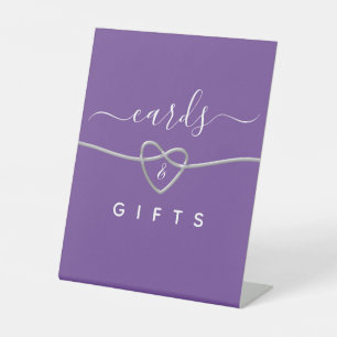 Purple Wedding Cards and Gifts Sign
