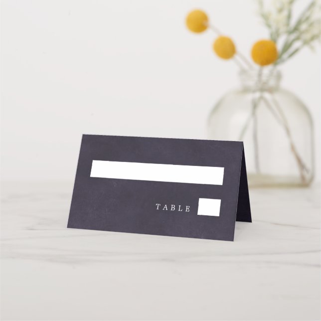 Purple wedding elegant typography classy place card (Front)