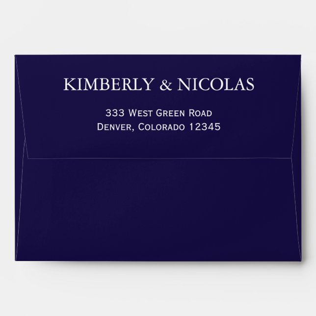 Purple Wedding  Envelope (Back (Top Flap))