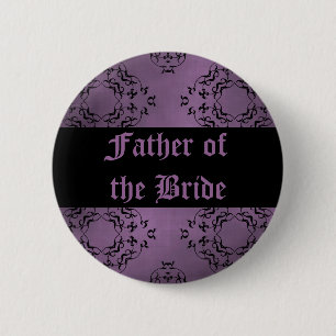 Purple wedding Father of the Bride 6 Cm Round Badge