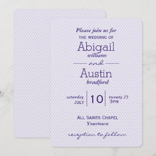 Purple Wedding Hearts Invitation