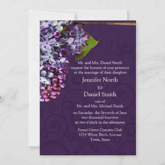 Purple Wedding Invitation