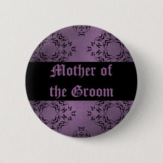 Purple wedding Mother of the Groom 6 Cm Round Badge