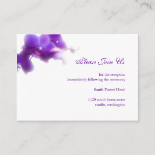 Purple Wedding Reception Enclosure Card