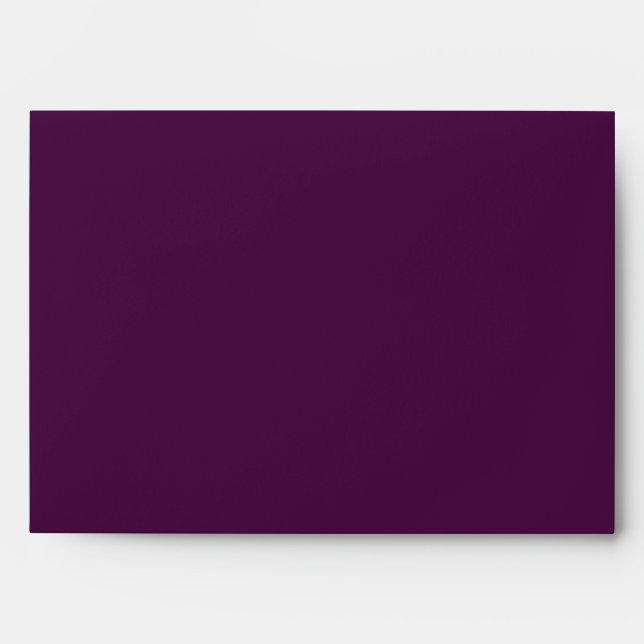 Purple Wedding Return Address Envelope  (Front)