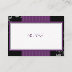 Purple Wedding RSVP Response Small Card