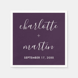 Purple Wedding Shower Napkin