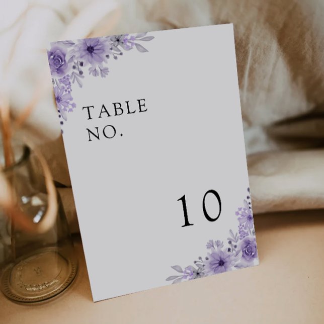 Purple Wedding Table Cards Template (Purple Wedding Table Cards Template)