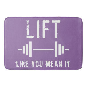Purple Weightlifting Fitness Gym Bath Mat