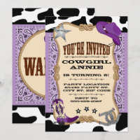 Purple Western, Cowgirl Birthday Party