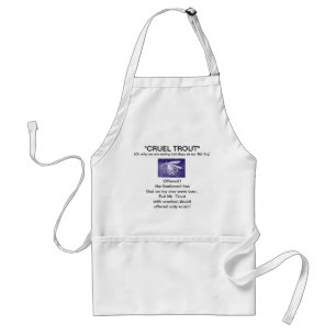 "Purple Wet Fly-Cruel Trout"  Apron