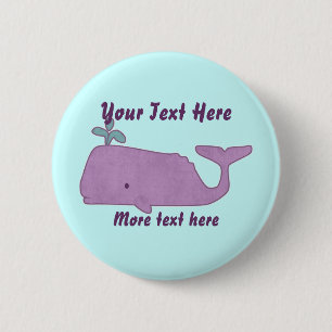 Purple Whale Button