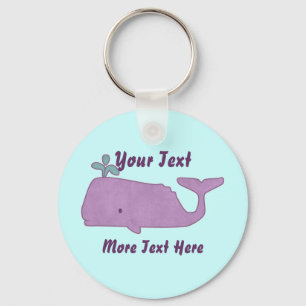 Purple Whale Keychain