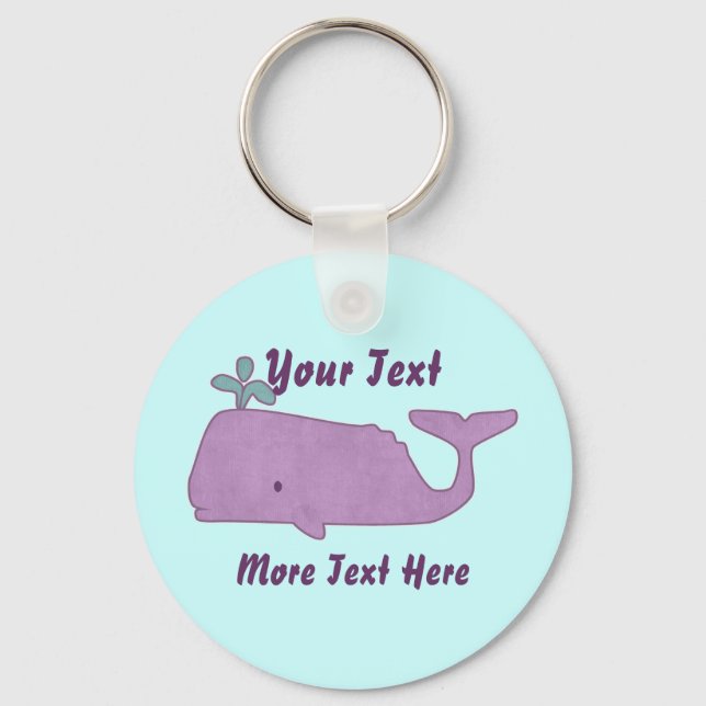 Purple Whale Keychain (Front)