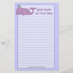 Purple Whale Stationery