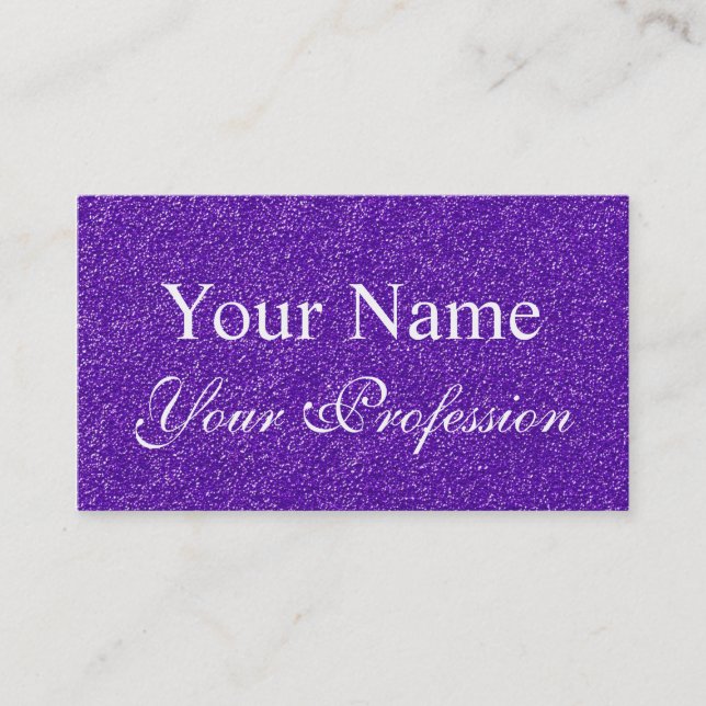 Purple White Appointment Reminder Business Cards (Front)