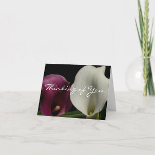 Purple White Callas Card