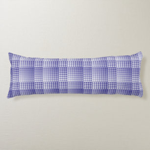 Purple White Chequered Abstract Pattern Body Cushion