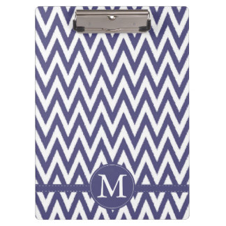 Purple White Chevron Monogram Clipboard