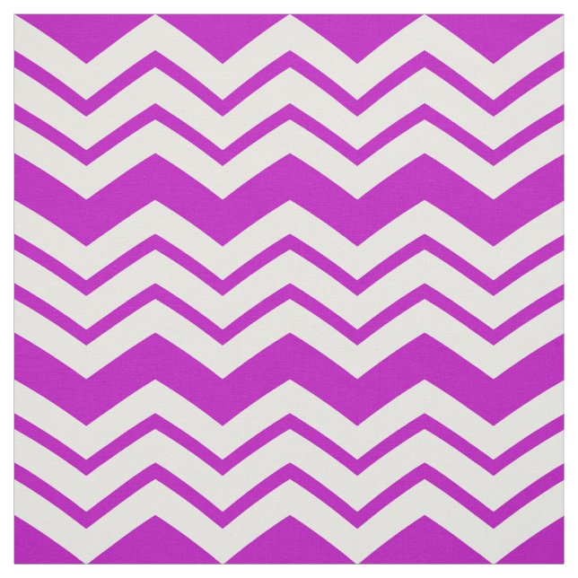 Purple White Chevron Zigzag Pattern Design  Fabric (Swatch)