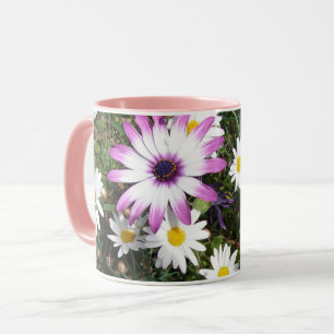 Purple White Daisy Flower Garden Botanical Spring Mug