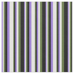 Purple, White, Dark Olive Green, and Black Coloure Fabric