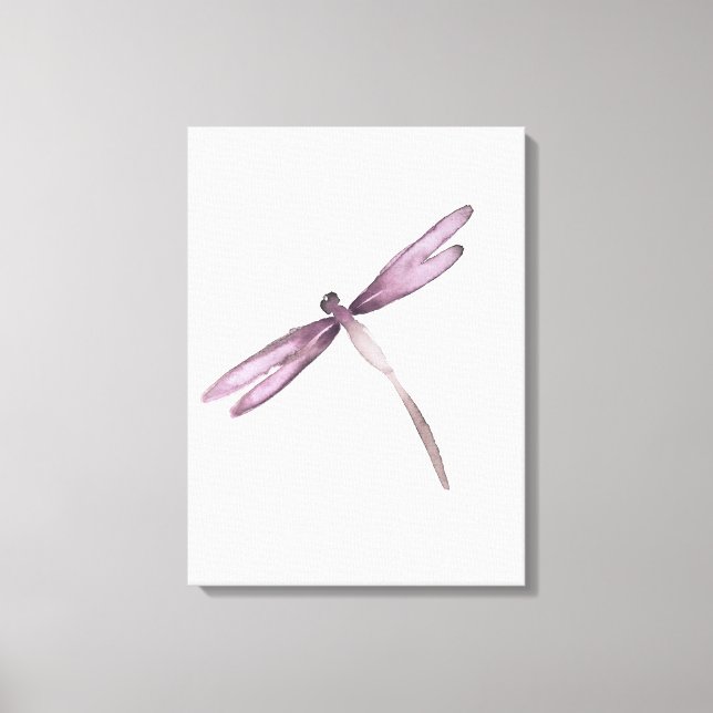 Purple white dragonfly canvas dragonflies (Front)