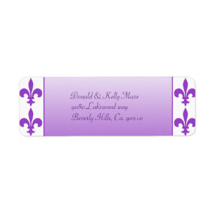 Purple & White Fleur De Lis Wedding
