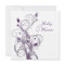 Purple, White Floral Wedding Invitation