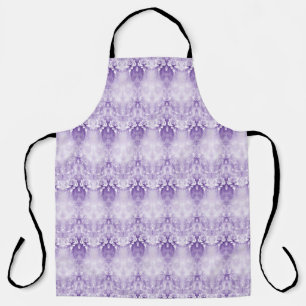 Purple White Flowers Apron