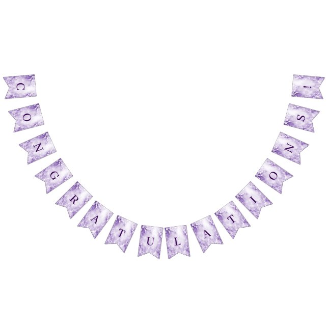 Purple White Flowers Bunting Flag (All)
