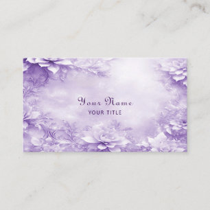 Purple White Flowers Business Card